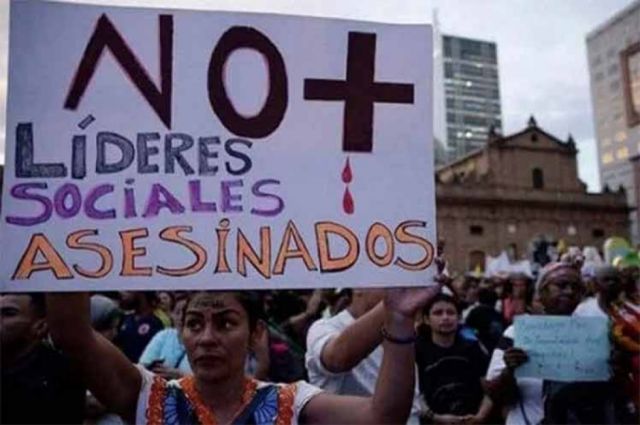 Colombia: suman 70 los líderes sociales asesinados este año