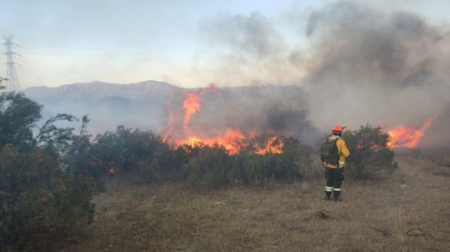 Evacuaron a familias por incendios fuera de control en Tarija