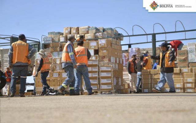 Bolivia enviará más de 60 toneladas en medicamentos, alimentos y equipos a Cuba