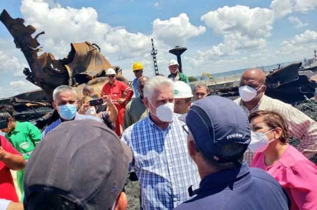 Díaz-Canel chequea zona siniestrada en Matanzas