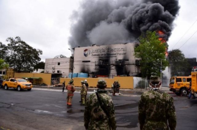 Paraguay: investigan incendio en Tribunal Electoral