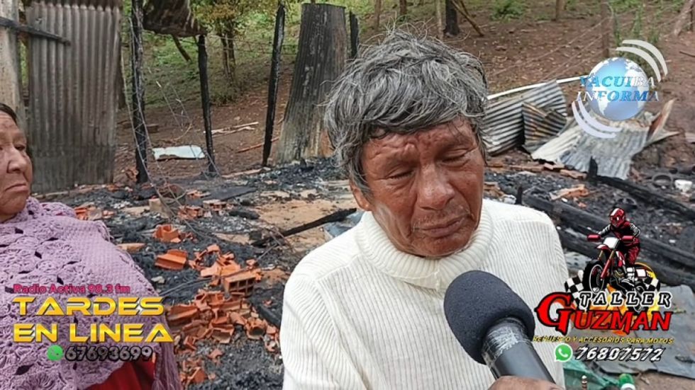 Voraz incendio deja sin vivienda a una familia de Yacuiba