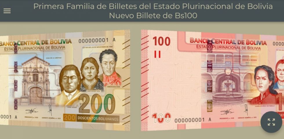BCB lanza una aplicación para reconocer un billete auténtico de uno falso