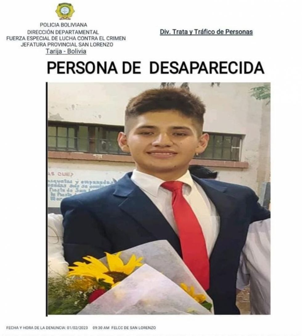 Hernán Huaita es buscado por su familia en Tarija