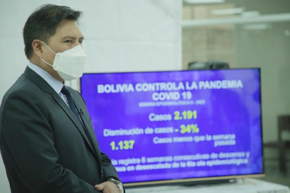 Bolivia reporta una disminución del 34% de casos Covid-19 y solo un caso de viruela símica