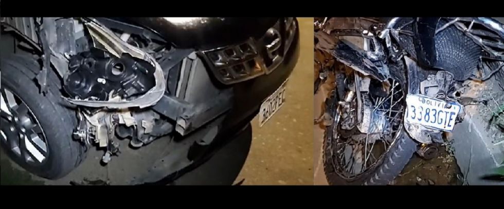 Motociclista queda mal herido tras colisionar con un vehículo cuyo conductor se dio a la fuga