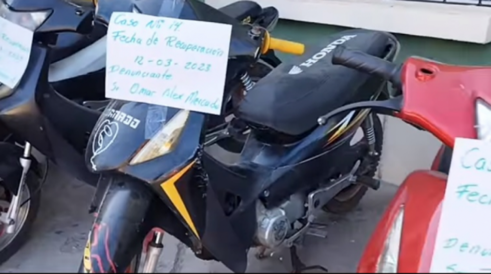 Bermejo: Policía recupera 10 motos robadas e identifica a una banda de menores