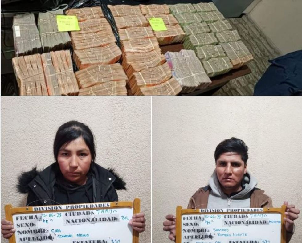 Encuentran a dos personas con más de 84 millones de pesos en Tarija