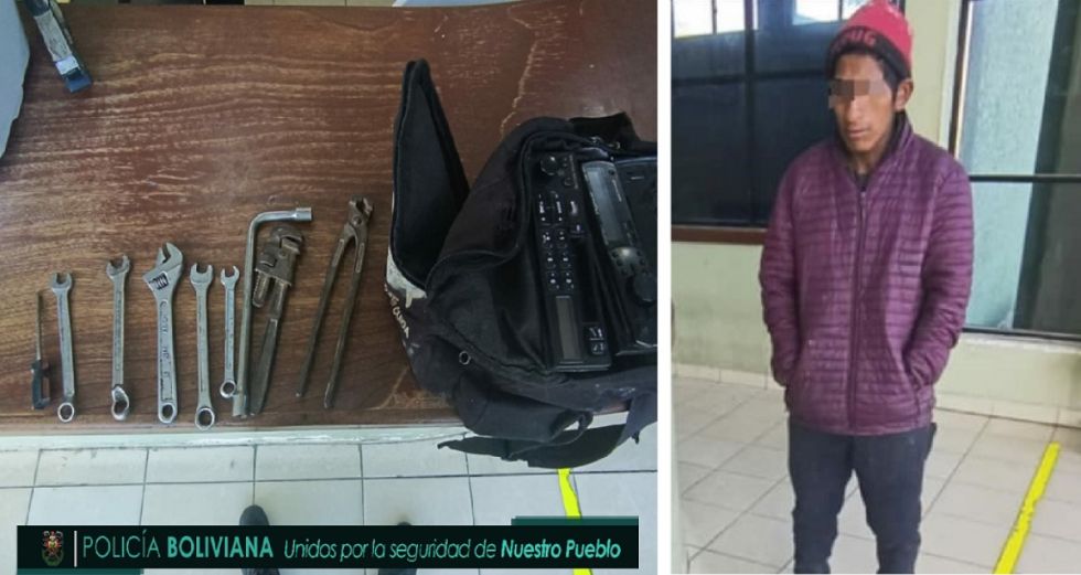Aprehenden a dos personas que robaban autopartes por inmediaciones del barrio Lourdes