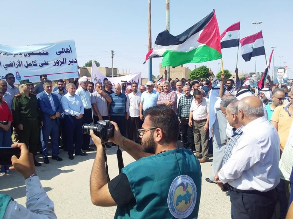 Protestan en Siria contra presencia ilegal de EEUU