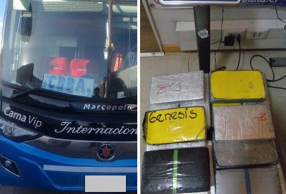 Aduana de Chile detecta carga de droga en bus que viajaba de Cochabamba a Iquique