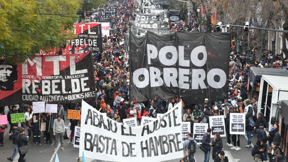 Organizaciones 'piqueteras' protestan en Buenos Aires