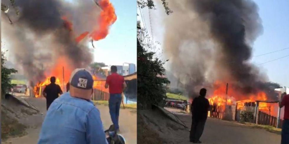  Voraz incendio genera alarma y gran movilización en Cobija (Videos)