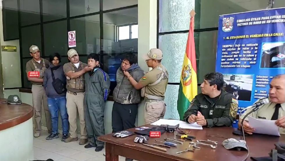 Tarija: Aprehenden a miembros de una banda criminal que se dedicaba al robo de motocicletas