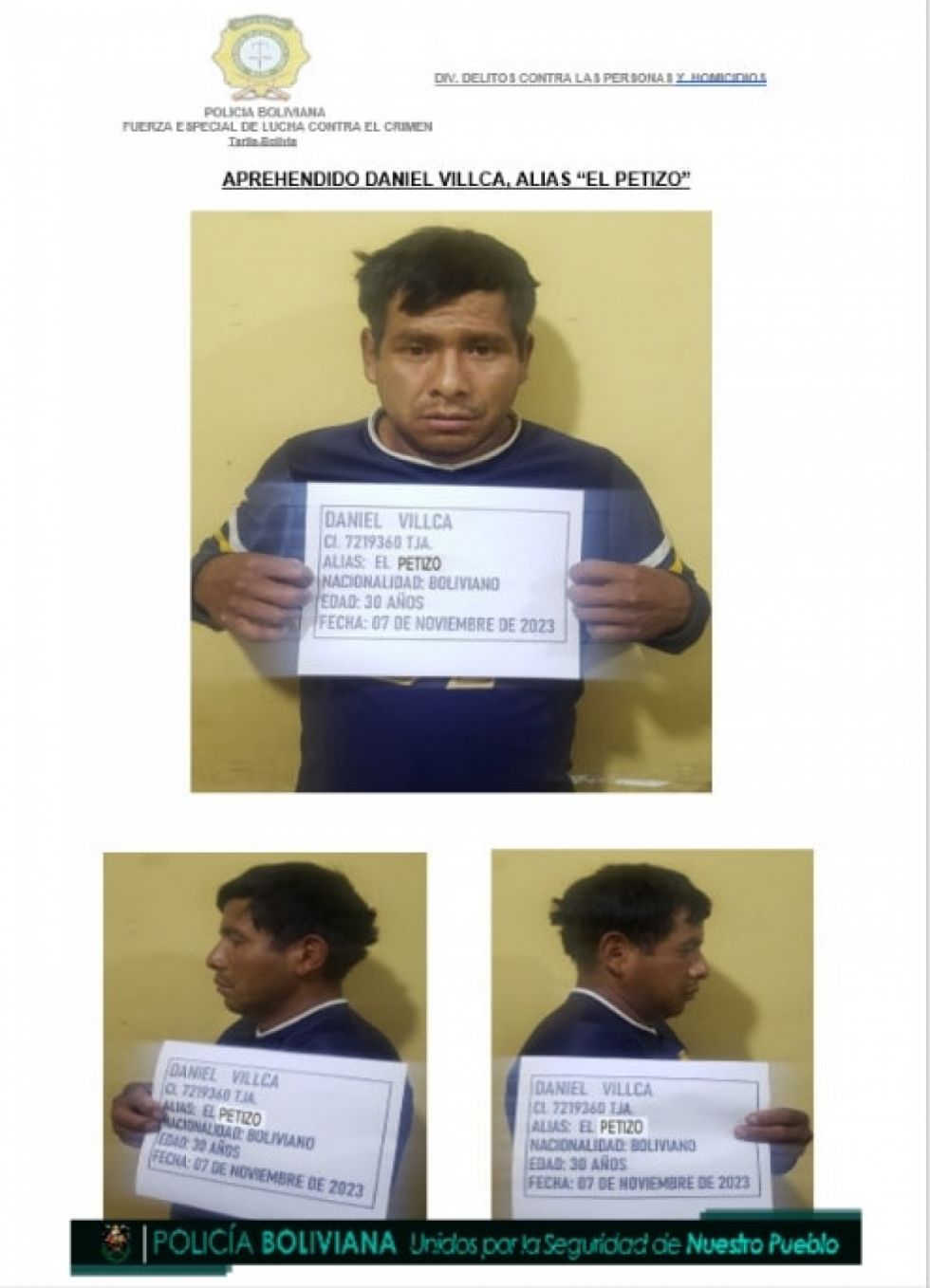 Delincuente que robaba a turistas en Coimata es enviado al penal de Morros Blancos