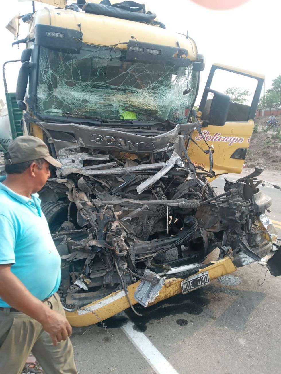 Reportan colisión entre camiones argentinos en la Ruta 9 de Yacuiba