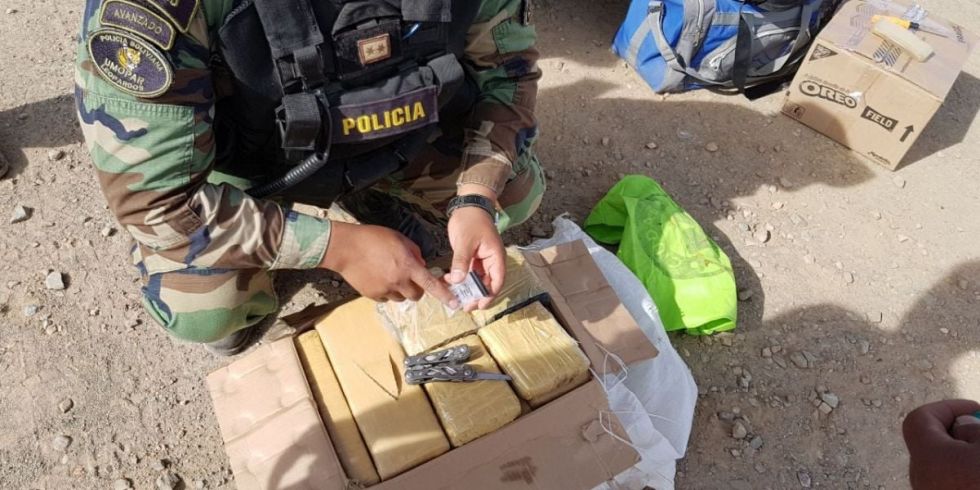 Aprehenden a un hombre con 18 paquetes de marihuana