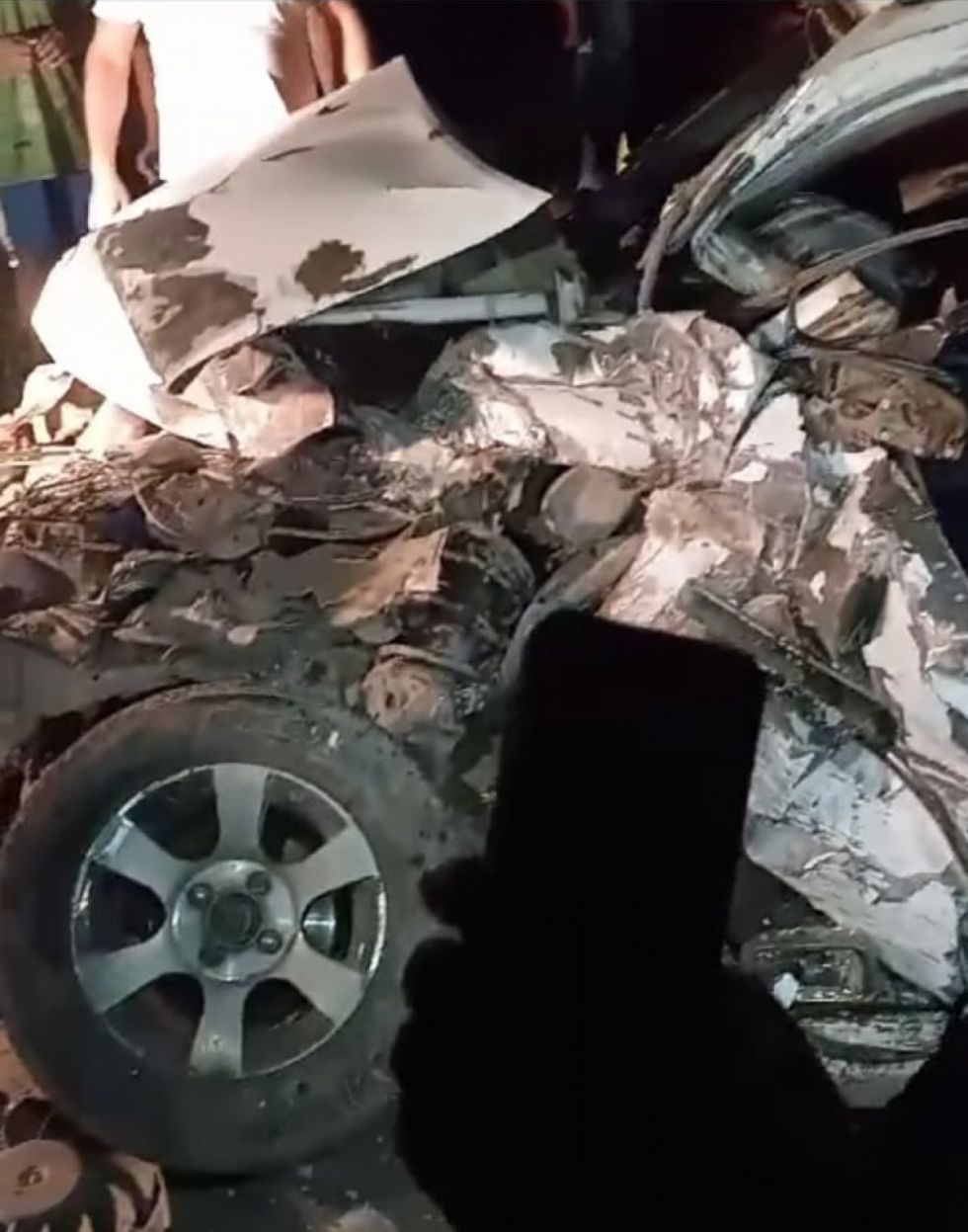 Accidente en la Ruta 9, un vehículo quedó destrozado (Video)