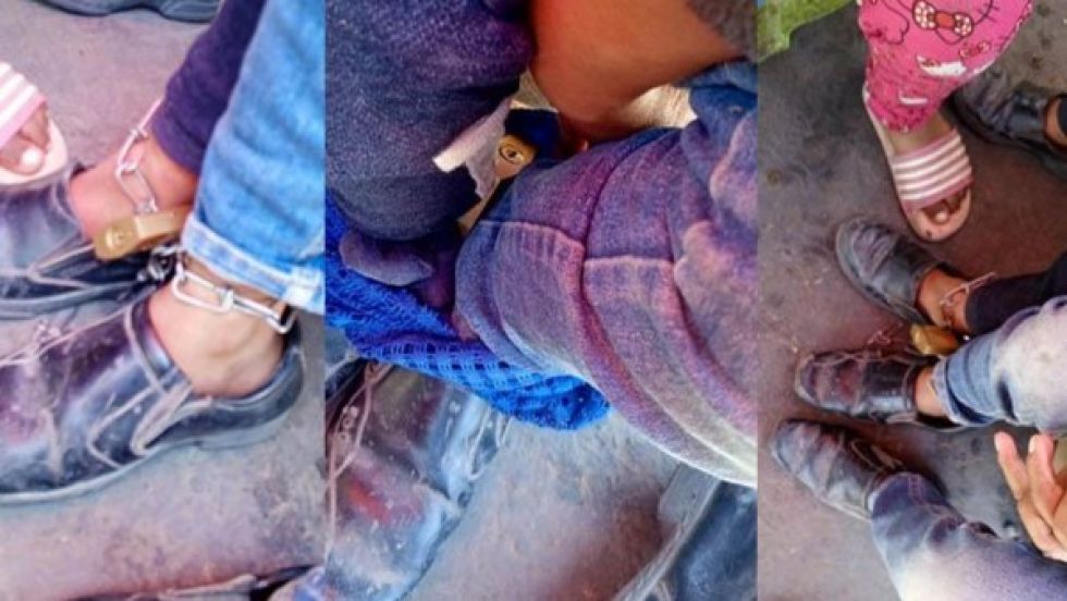 Niños fueron encadenados por su abuela mientras ella se dedicaba a vender