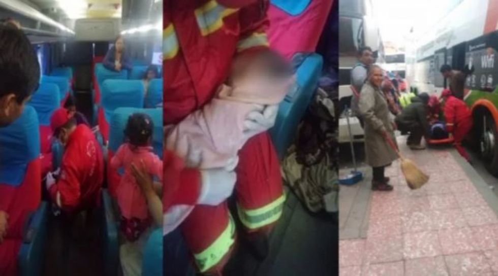 Dio a luz en un bus en la ruta a Sucre; la bebita pesó tres kilos