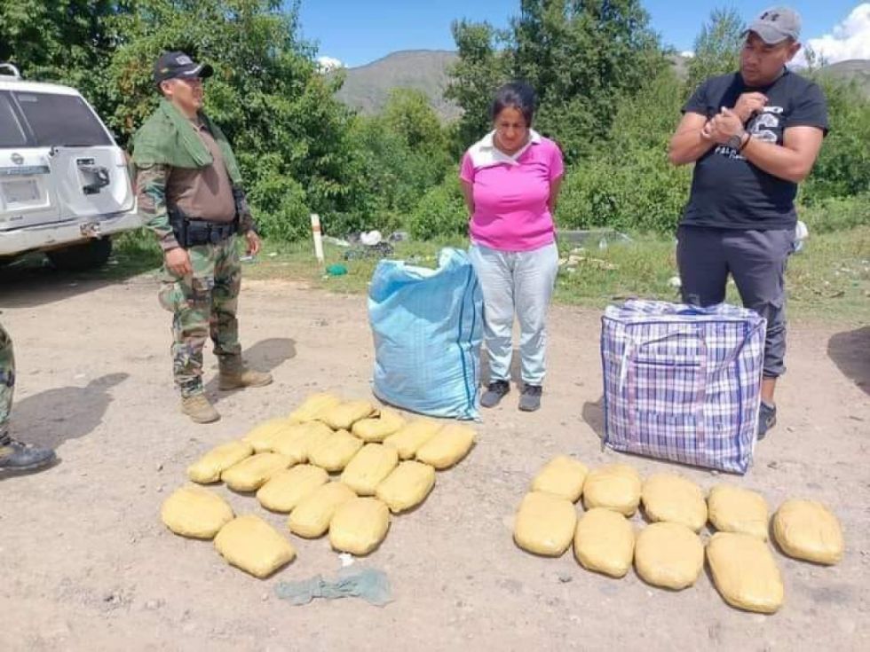 Secuestran 28 kilos de marihuana en la carretera Tarija-Bermejo