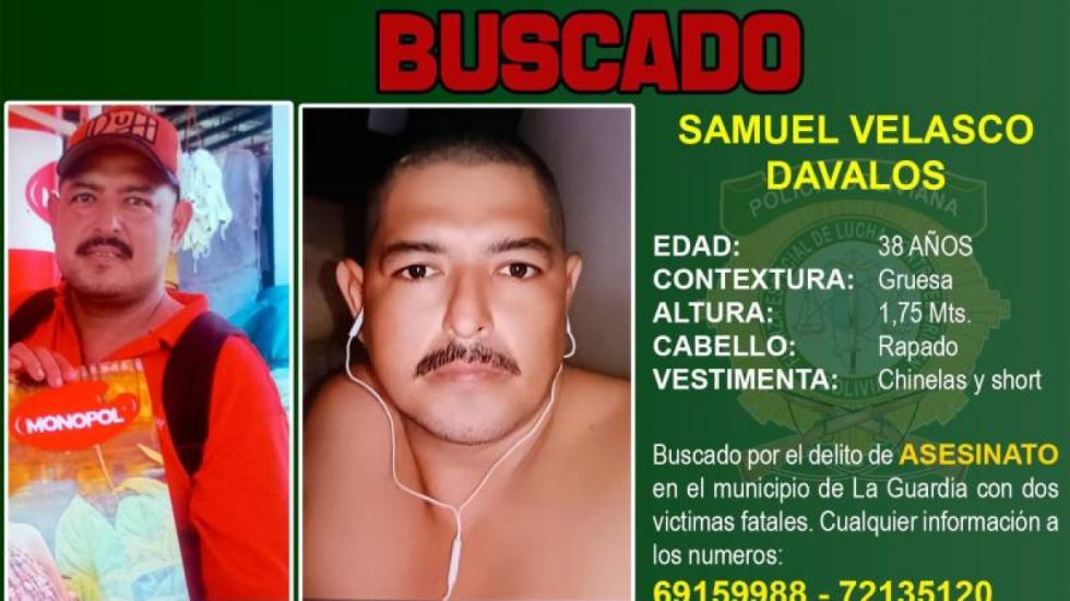 Este es el acusado del doble crimen en La Guardia: Se busca