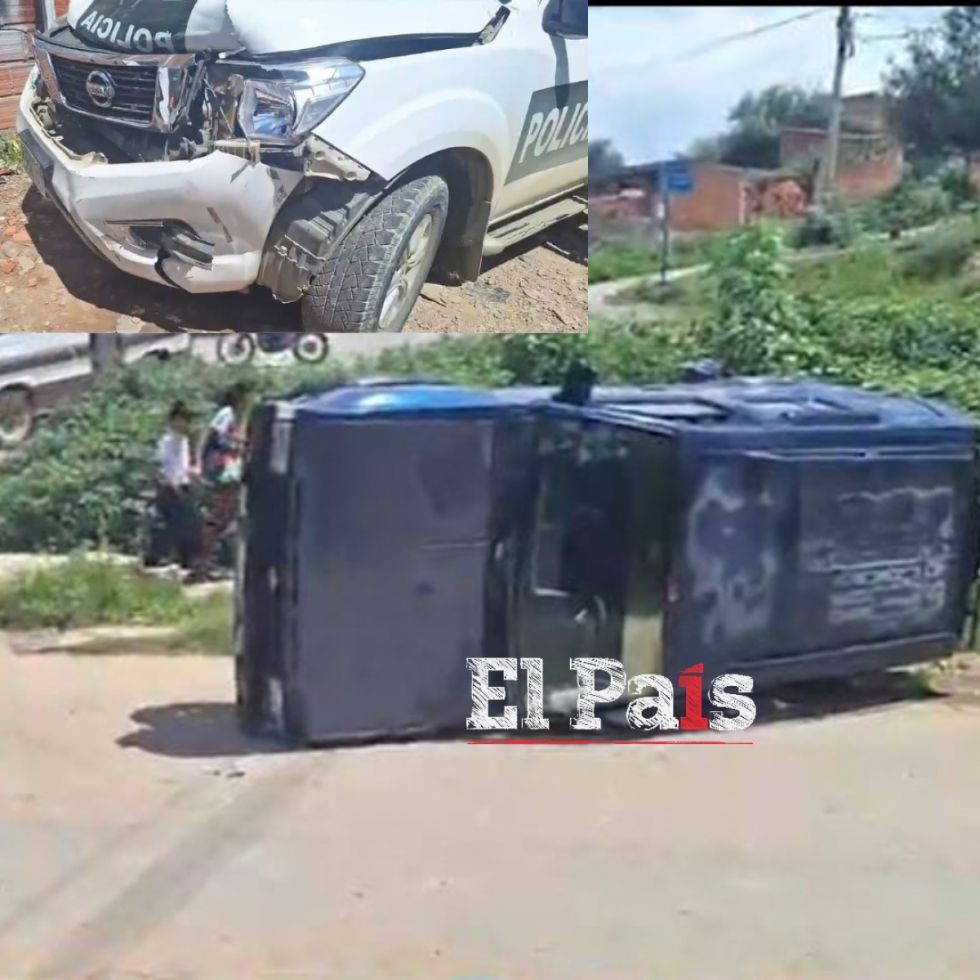Patrullero de la Policía Boliviana colisiona y se da a la fuga en Tarija