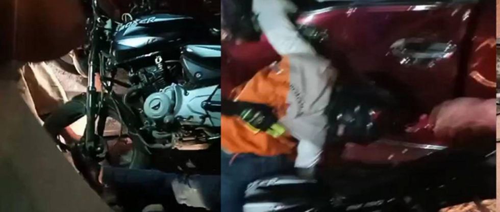 Mototaxista chocó y quedó incrustado en la puerta del vehículo, está en terapia intensiva 