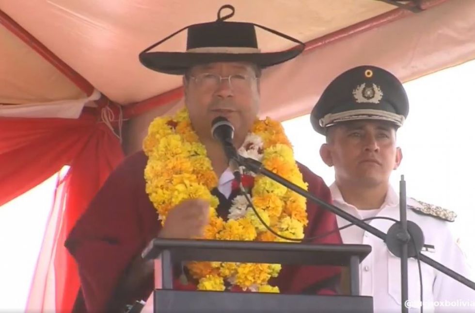 Arce en Tarija denuncia 'boicot económico' de la Asamblea Legislativa Plurinacional