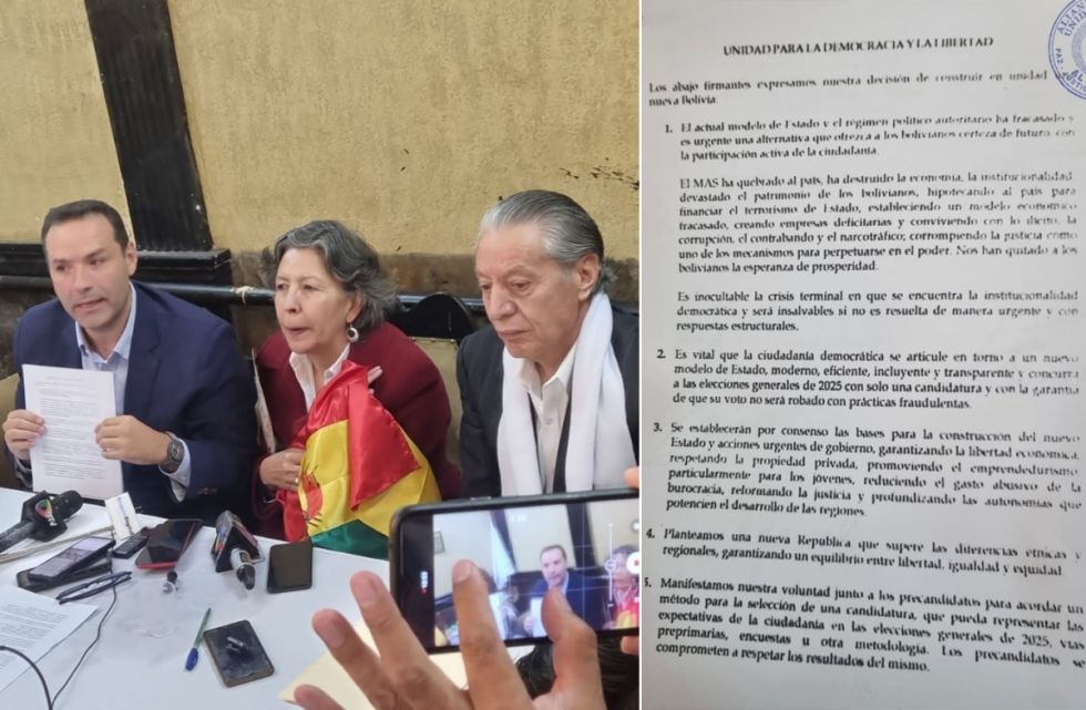Opositores no tradicionales suscriben acta para buscar un candidato único presidencial