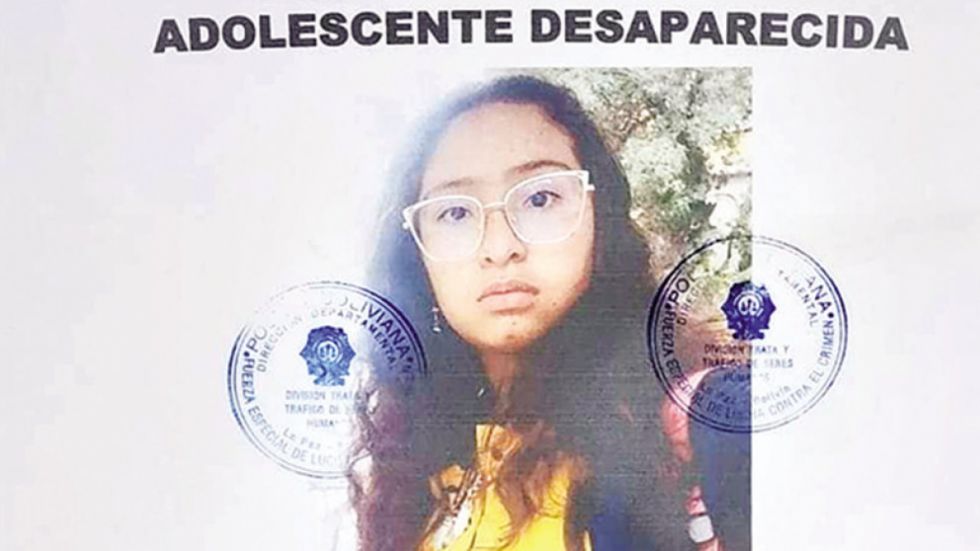 Buscan a Samanta, menor desaparecida en La Paz