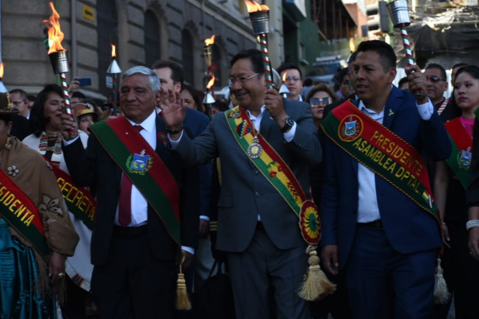 Luis Arce celebra los 215 años de La Paz