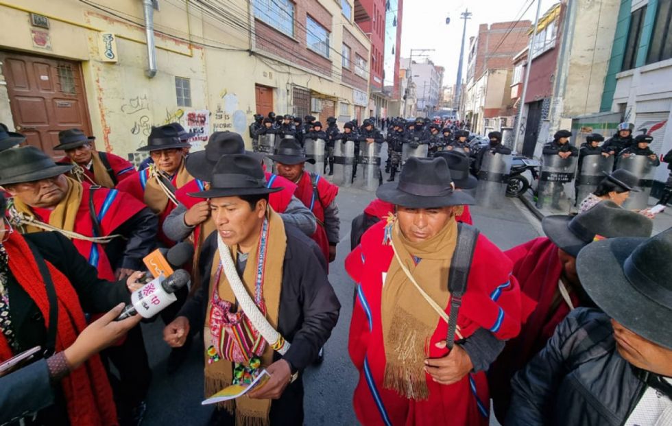 Campesinos de La Paz en conflicto
