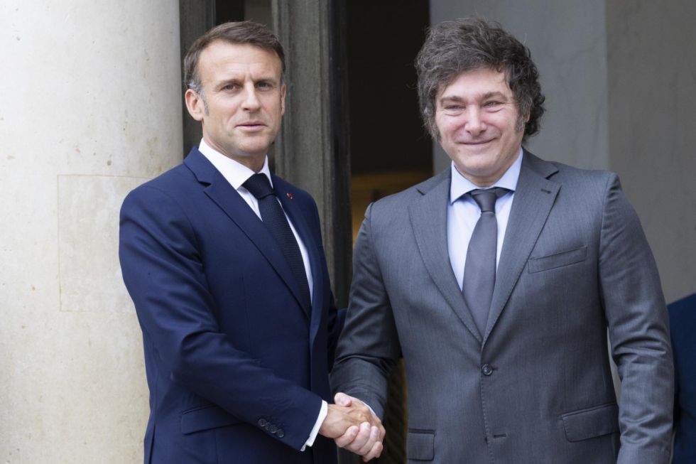 Macron recibe a Milei en el Palacio del Eliseo