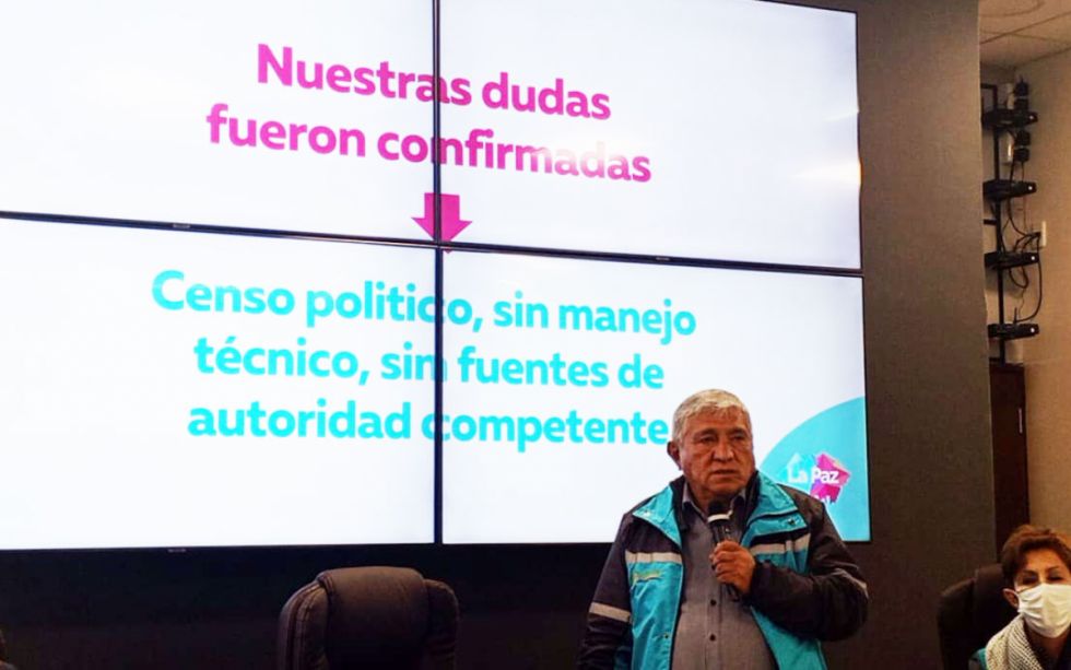 Alcalde paceño concluye que el Censo fue político y exige auditoría