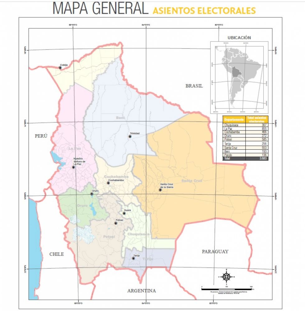 Judiciales: Habilitan 3.683 asientos electorales