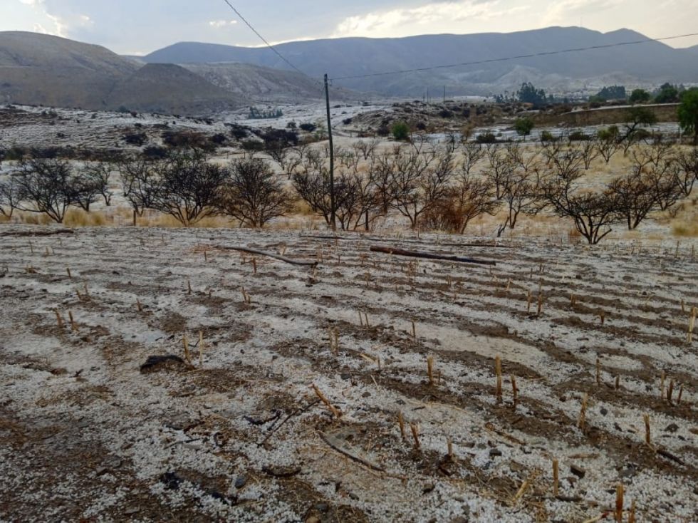 Una fuerte granizada en San Lucas marca el inicio de la primavera en Chuquisaca