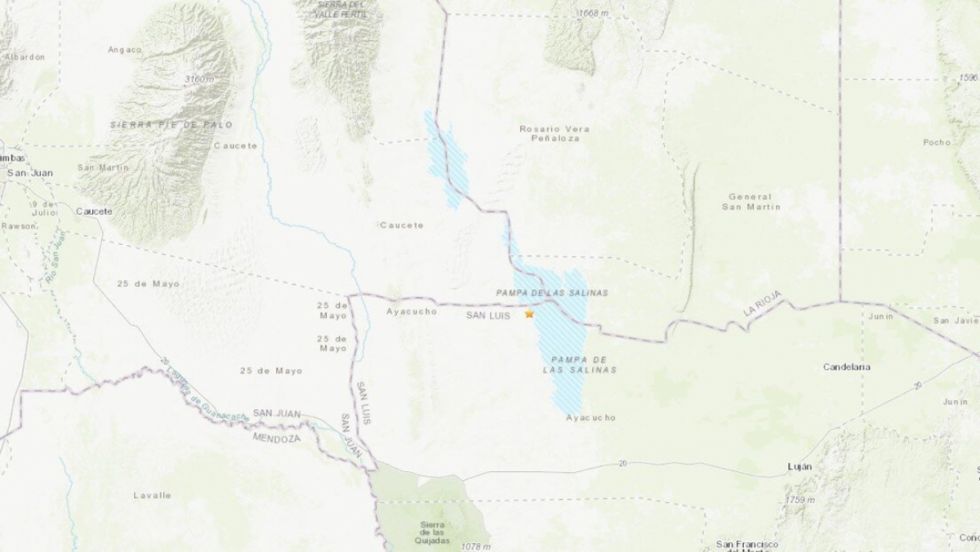 Sismo de magnitud 6,0 sacude Argentina