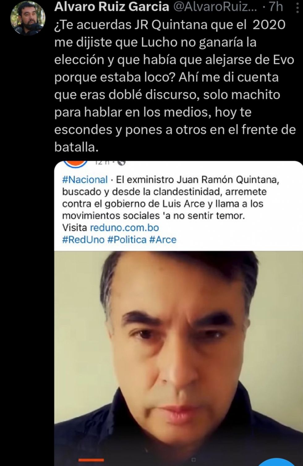 Según viceministro Ruíz, Quintana llamaba "loco" a Evo Morales y pedía alejarse de él 