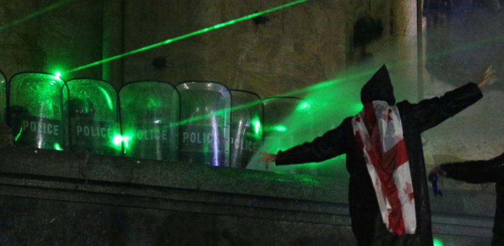 Opositores a favor de la UE protestan en Georgia