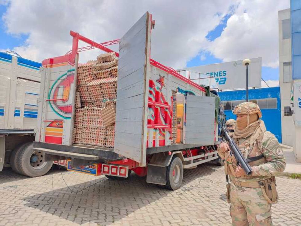 Incautan productos por cerca de Bs 1 millón con destino a Perú
