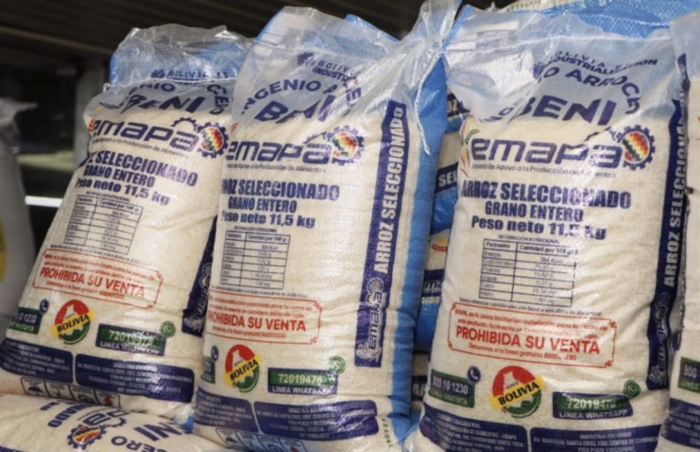 Emapa proyecta acopiar 120.000 t de arroz