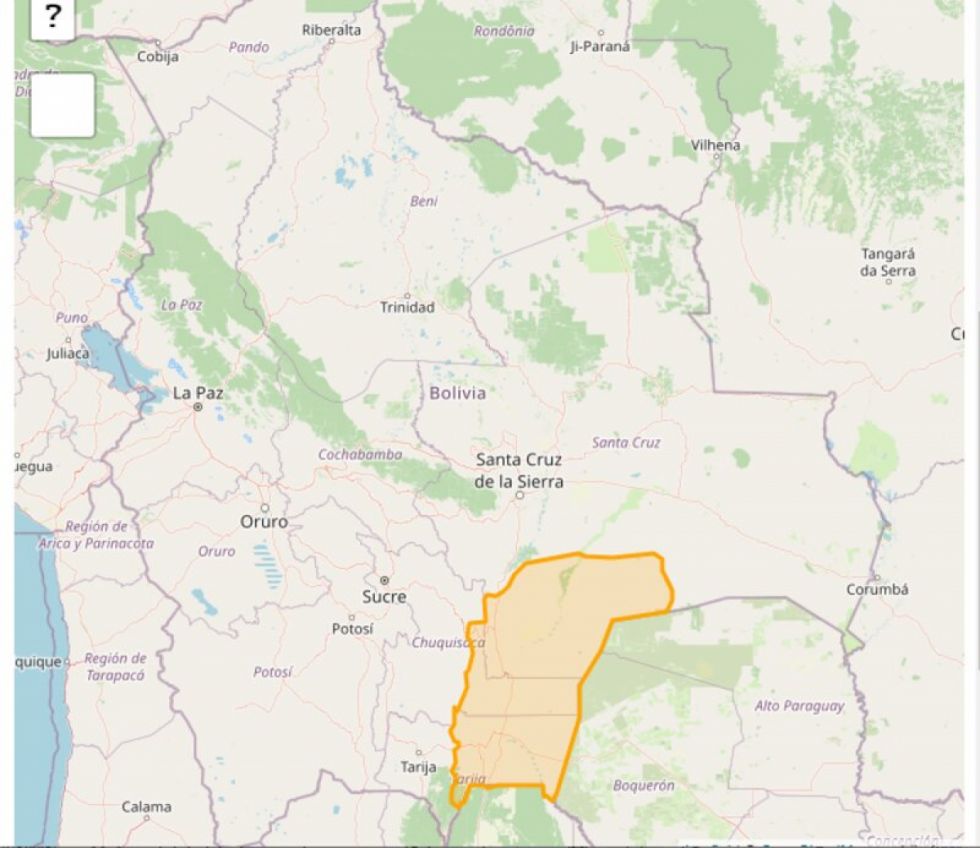 Rige alerta Naranja en 3 departamentos