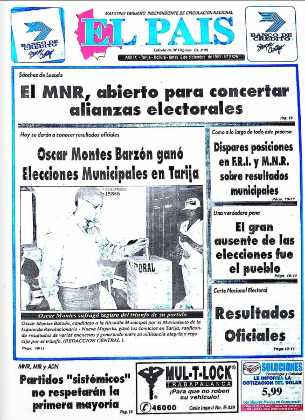 Montes: Más de 25 años de pulsos, cálculos y victorias desde Tarija