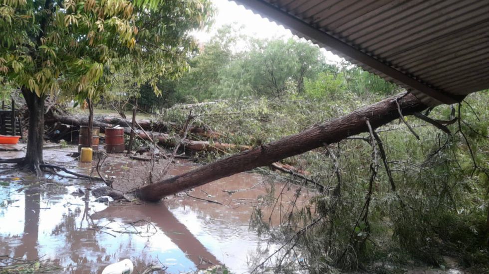 Fuerte viento deja daños materiales en Salvador Mazza