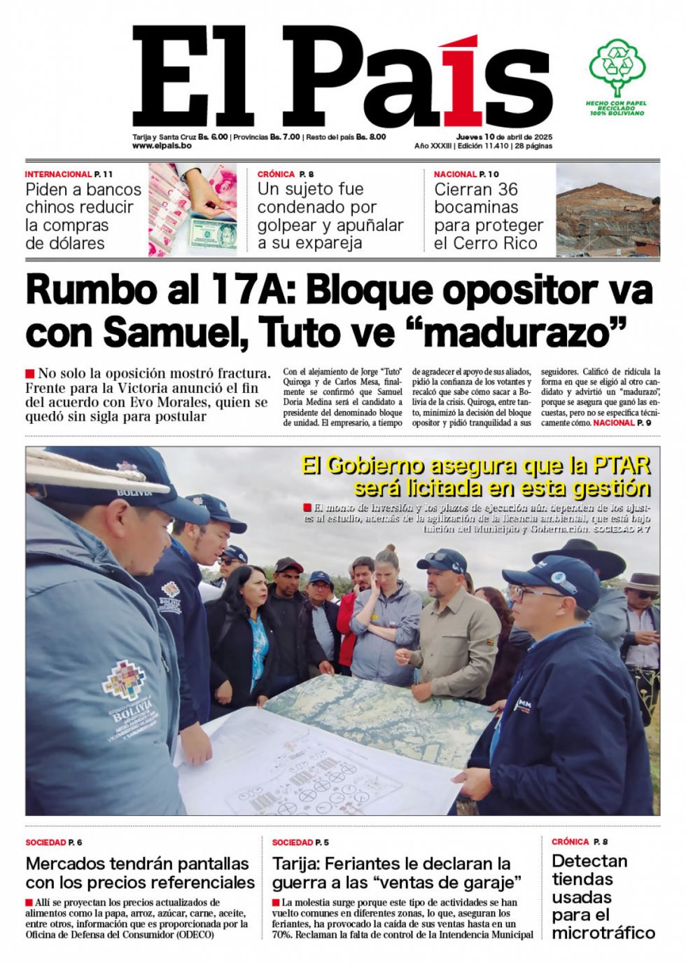 El pulso de Tuto, la proclama de Samuel; Jaime Dunn, el FPV , Ramiro... Lee las imprescindibles