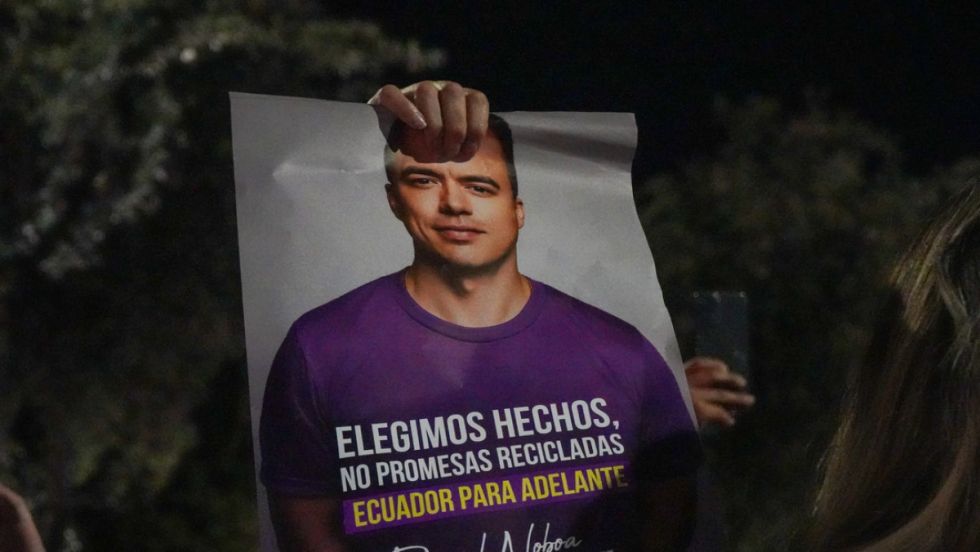 Ente electoral de  Ecuador proclama a Noboa como ganador