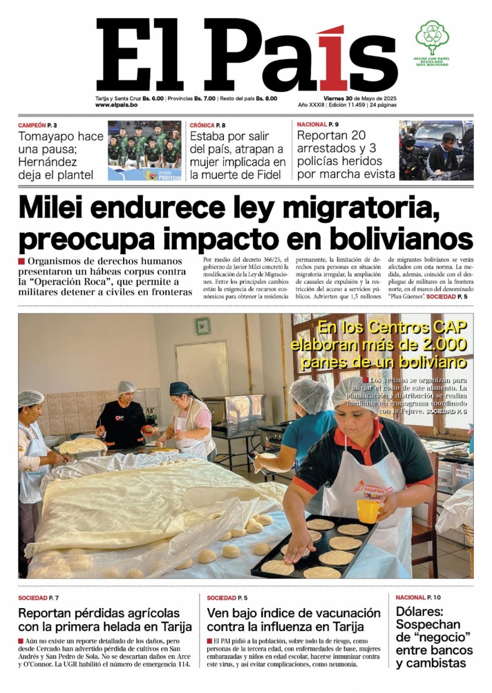 La migración de Milei, los planes de Prado, las primeras heladas... Lee las imprescindibles