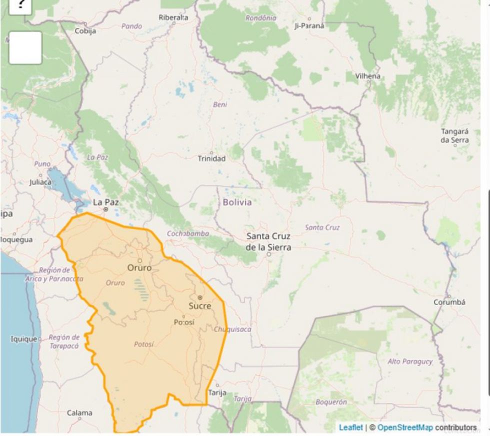 Alerta Naranja por vientos en 6 departamentos