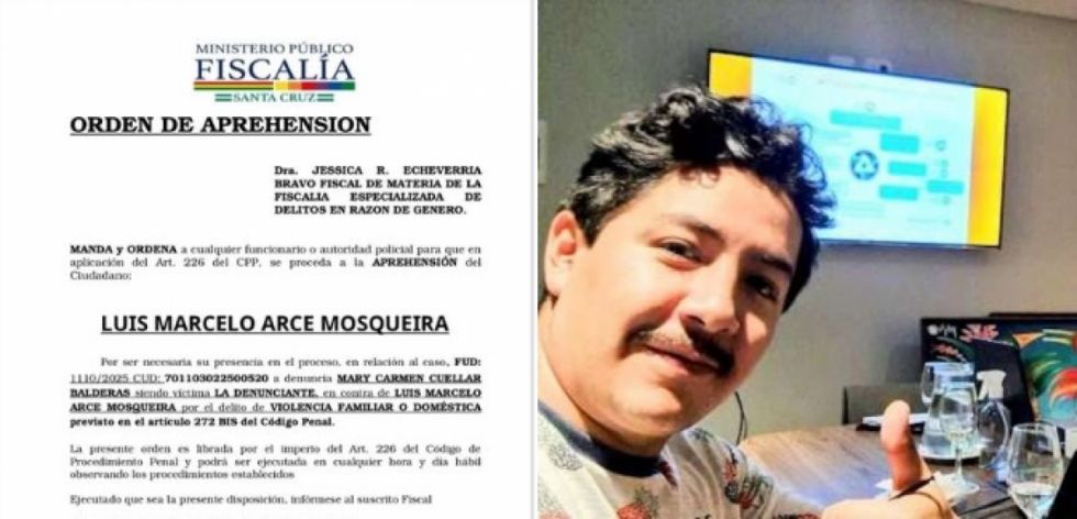 Exmiss Tarija denuncia por Violencia Familiar a Marcelo Arce, hay orden de aprehensión 